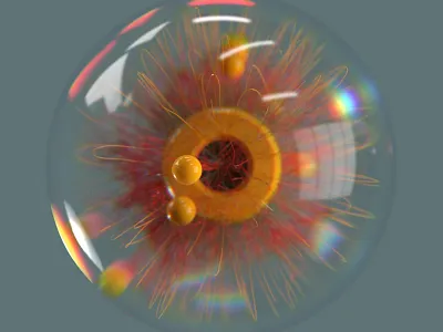 XMAS_DECOMPOSED Nº01 3d 3d art 3d artist 3dillustration abstract abstract art abstract design colors hairs illustration shape surreal surreal art