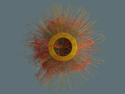 XMAS_DECOMPOSED Nº02 3d 3d art 3d artist 3dillustration abstract abstract art abstract design colors hair shape surreal surreal art xmas xmas card