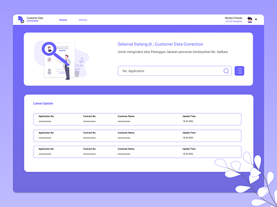 Customer Data Correction - Dashboard Website - Website dashboard dashboard app dashboard design dashboard ui design ui ux web design website website design