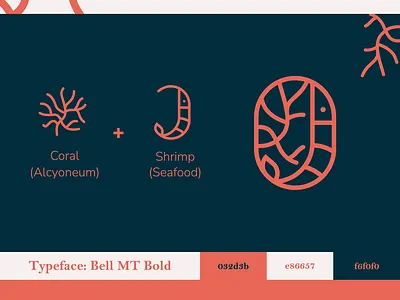 alcyoneum alcyoneum branding coral food logo logo design restaurant restaurant logo seafood seafood logo shrimp
