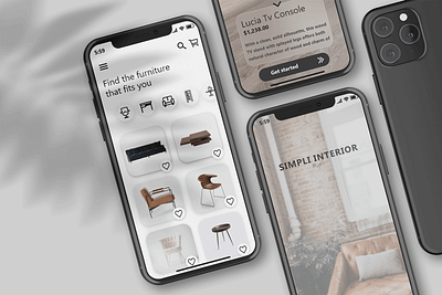 Simpli Furniture UI furniture app furniture design furniture website product design ui web design