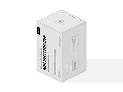 Neurotrigine Packaging branding branding and identity branding design brutalist dailyui design figma fun graphic design illustration minimalist packaging packaging design packaging mockup