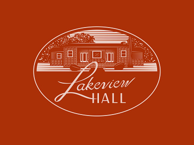 Lakeview Hall Signage cabin design illustration lettering outdoors sign signage state park vector