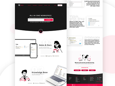 Notion Website ReDesign business fashion graphicdesign landingpage studygram success uidesign web