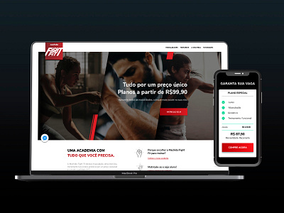 Gym Website | Machida Fight Fit brazil design fight fitness gym minimal ui ux webdesign