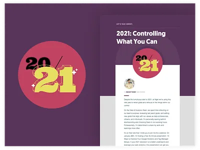 2021: Controlling What You Can 2021 illustration newsletter viget