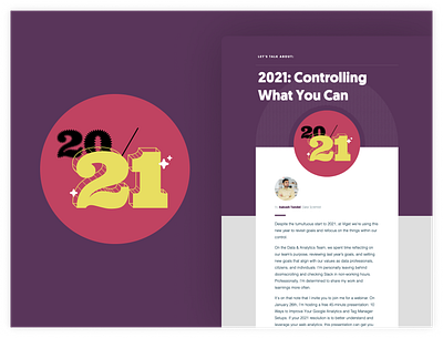 2021: Controlling What You Can 2021 illustration newsletter viget