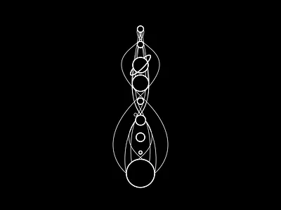 UI - Vertical Solar System ID_02 aftereffects animation cyticre design earth id lines nasa planets solar system space