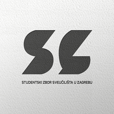 SZZG logo blackandgrey design graphicdesign illustration logo logodesign logomockup minimal mockup student project students typography university university logo vector