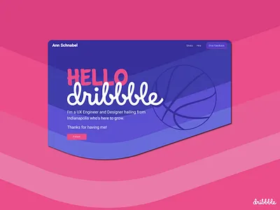 Hello Dribbble debutshot hello dribbble ux engineer uxdesign web design website
