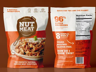 Nut Meat Packaging Mockup branding eco friendly food packaging retail vegan vegetarian