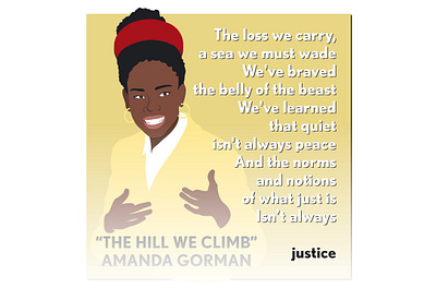 "The Hill We Climb" by Amanda Gorman amandagorman design illustration inauguration