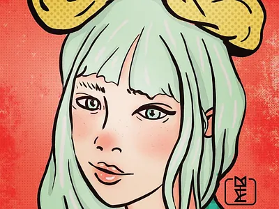 Lucy retro woman illustration