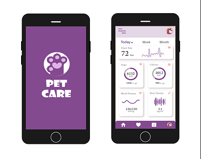 PETCARE app branding design icon illustration illustrator minimal ui vector web