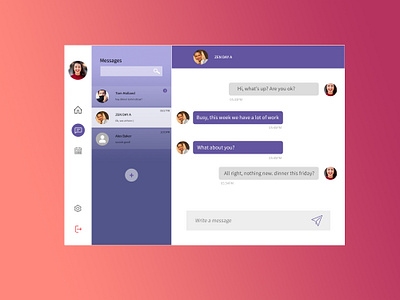 Daily UI 13/100 - Direct Messaging dailyui dailyuichallenge design digital direct messaging message ui ux web website