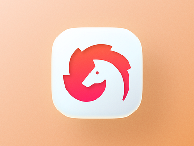 Fire horse icon! 3d animal app big sur brand brand identity branding fire flame geometric horse icon illustration ios logo logo design logodesign mark negative space symbol