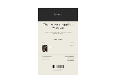 Daily UI 017: Email Receipt