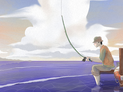 Fishing sky fishing art