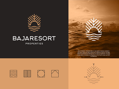 Baja Resort Properties adobe adobe illustrator baja brand identity branding creative grid icon symbol mark illustration lineart logo design logos logotype luxury minimalist premium real estate resort typogaphy vector