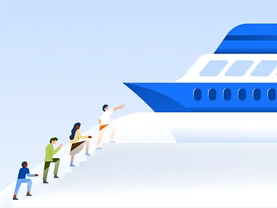 Onboarding Users | Blog Illustration art branding character design color illustration interaction design logo vector web design