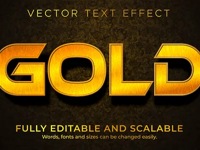 Golden Editable Text Effect
