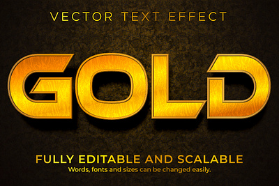 Golden Editable Text Effect