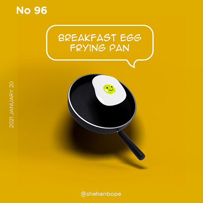 Breakfast egg frying pan 3d 3d animation 3d modeling 3dmax animation blender blender3d branding breakfast c4d egg frying pan maya modeling post social meida