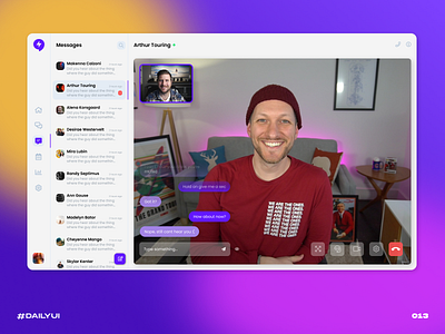 Video chat app challenge chat dailyui direct message app messaging video