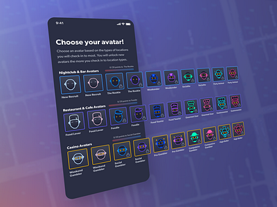 Avatar selection Dribble 2x branding clean design illustration real project ui user interface ux