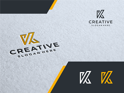 Letter K Logo Design Template app branding business clean creative design eyecatching geometric graphic icon illustration initial inspiration internet k letter logo logo modern orange tech design vector