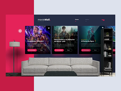 Movie Wall - UI Concept ui uidesign uidesigner uiux userexperience userinterface userinterfacedesign uxdesign uxdesigner websitedesign