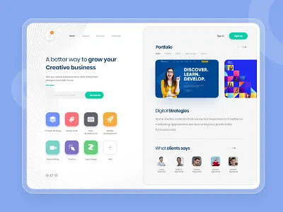 Explore your business to World: Portfolio Website Design 2021 design 2021 trend branding business clean creative creativity design dribbble explorers portfolio website selling design themeforest uigiants website concept website design