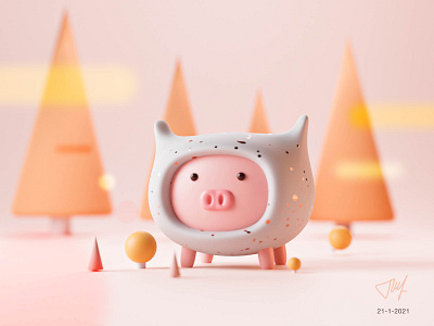 Piggy 3D 3d 3d art 3d blender illustration