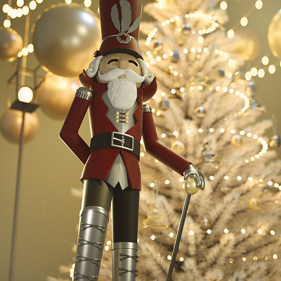 Nutcracker 3d 3d art character character design christmas creative design illustration publicity scene