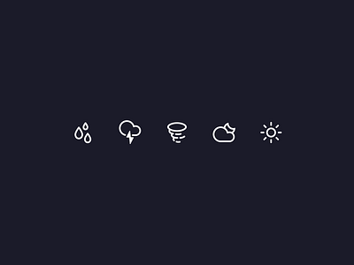 Weather Icons icon exploration iconset moon moonlight rain sun sunlight thunder thunderstorm tornado weather weather icons