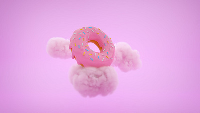 Donut 3d 3d art advertising character character design creative design donut food illustration logo publicity scene