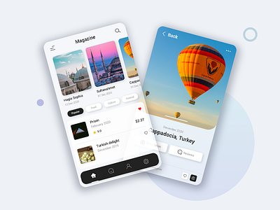 Travel Magazine Mobile App app design mobile mobile app travel ui uidesign