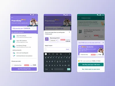 Loyalty Program app branding card cart coupon covid19 ecommence ecommerce illustraion layout medicine mobile plan savings uidesign ux design