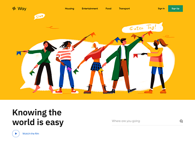 Way - Design Landing Page colors design illustration illustrator landing landing design landing page ui landingpage ui uiux ux web web design