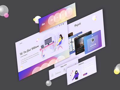 #Exploration - Designer portfolio clean concept designer portfolio landing page layout minimal minimalist personal branding portfolio simple ui ux web web design web ui