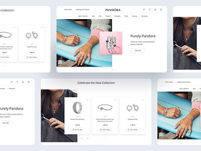 Jewelry shop - Landing page concept 💍 desktop ecommerce interface jewelry jewelry shop landing landing page landing page design minialism minimal online shop online store pandora ui ux web design website