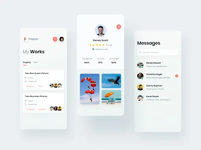 Projecte #Exploration app chat clean dashboard find job image ios iphone list location logo message photography picture profile project work