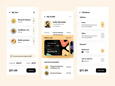 Food Delivery - Mobile App app clean ui dribbble best shot food food app food delivery app ios ios app minimal mobile app mobile app design mobile application mobile ui popular design popular shot product design ui ui design uiux user experience