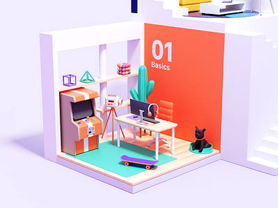 Three.js Journey : First Level 3d c4d colors illustration octane render webgl