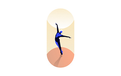 Ballerino abstract capsule colorful dancer dancing flat illustration man minimal minimalistic pose