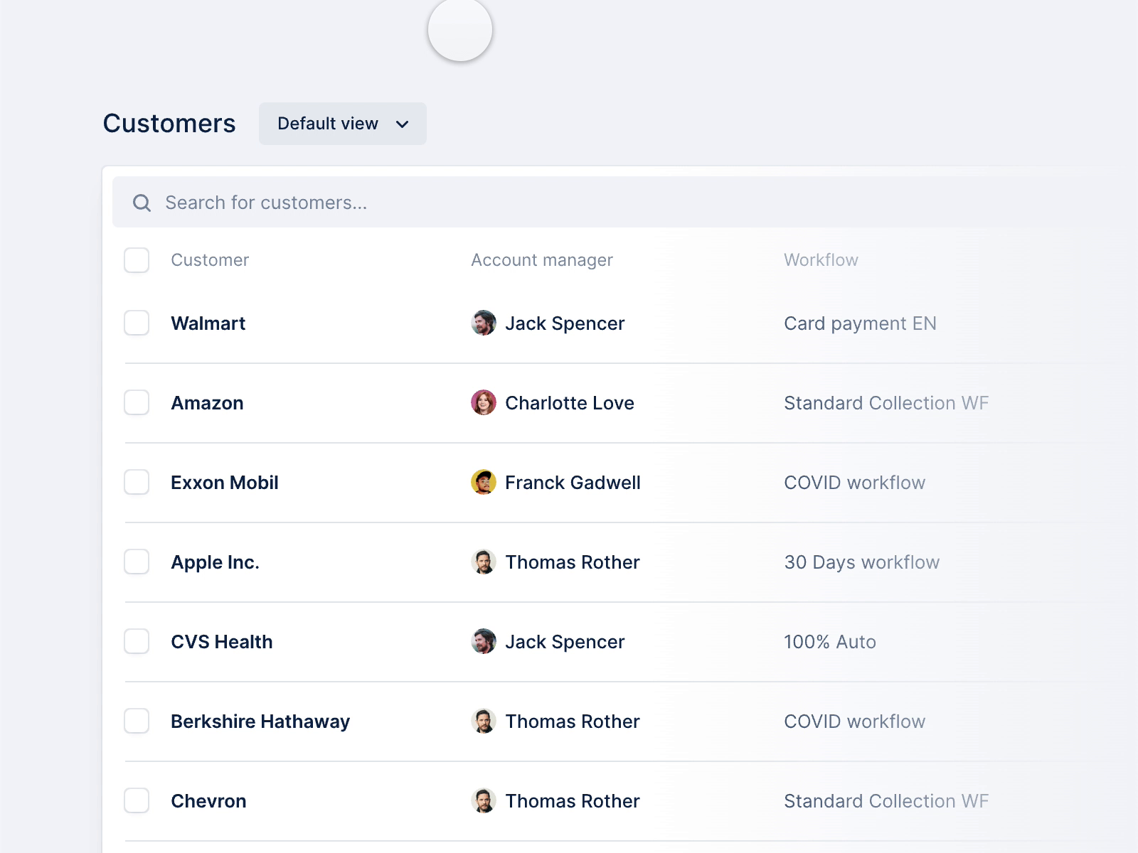 Example of Saved Views