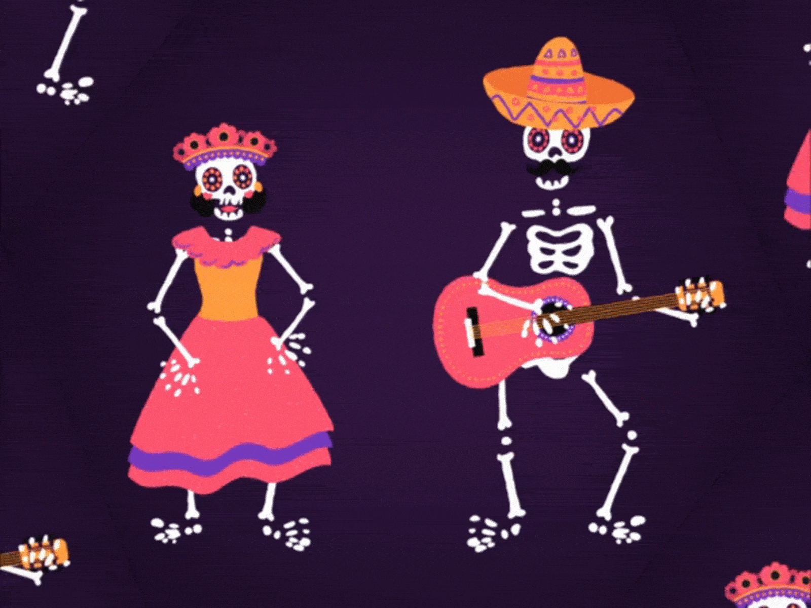 My contribution to the 37th Instagram Mondays challenge aftereffects animation animation2d diadelosmuertos mondayschallenge