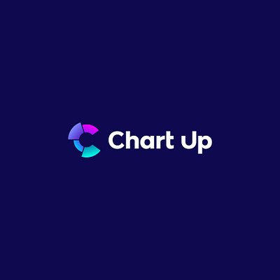 Chart Up Logo branding charts design gradient gradient color graphic design icon illustration logo minimal startup typography vector