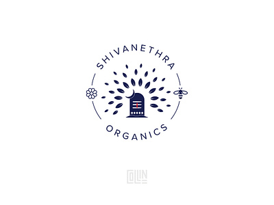 Logo for Shivanethra Organics agriculture bee brand branding dribbble farm farming flower lingam logo organic organic farm organic food shiva vegetables