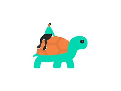 Turtle | Illustration flatdesign green illustration illustrator orange turtle